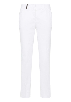 Peserico tapered tailored trousers - White