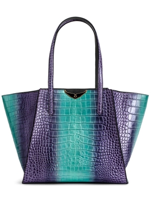 Zadig&Voltaire Le Borderline embossed leather tote bag - Purple
