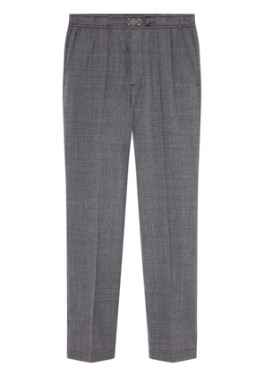 Versace houndstooth-pattern wool trousers - Grey