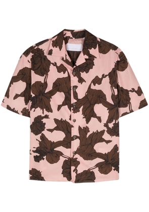 Neil Barrett floral-print bowling shirt - Pink