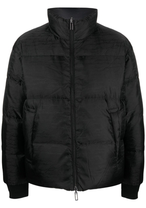 Emporio Armani logo-print padded jacket - Black