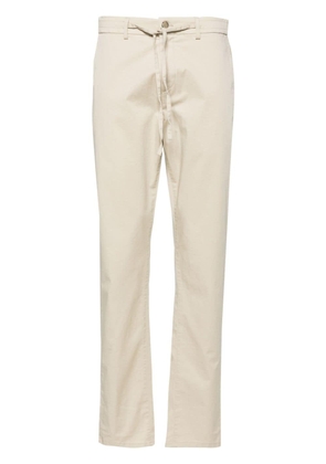 Canali drawstring-waist cotton chino trousers - Neutrals