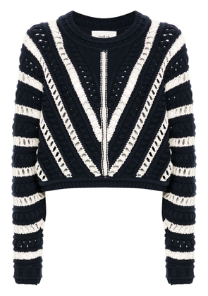 Ba&Sh Gardy cropped knitted jumper - Blue