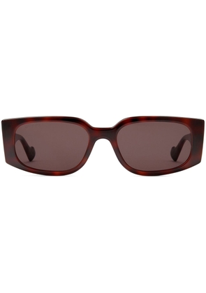 Gucci Eyewear rectangle-frame tortoiseshell sunglasses - Brown