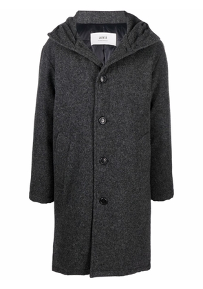 AMI Paris single-breasted wool coat - Grey