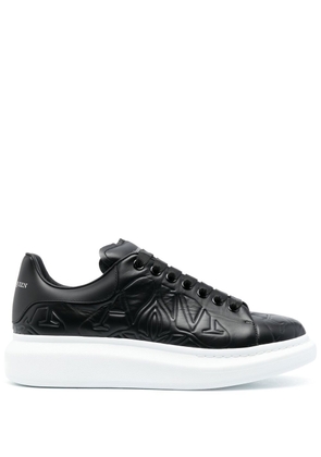 Alexander McQueen debossed logo leather sneakers - Black