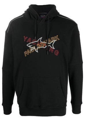 Paul & Shark logo-print hoodie - Black