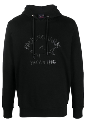 Paul & Shark logo-print drawstring hoodie - Black