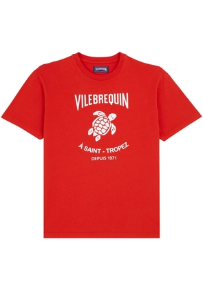 Vilebrequin logo-print cotton T-shirt - Red