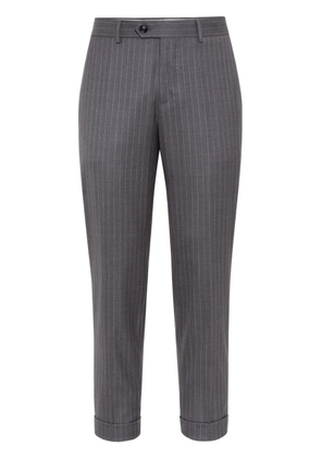 Brunello Cucinelli tapered-leg wool trousers - Grey