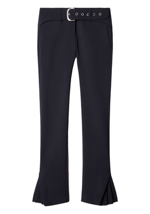 Off-White belted flared virgin-wool trousers - Blue
