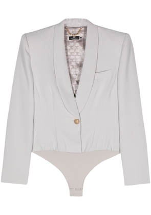 Elisabetta Franchi crepe blazer bodysuit - Grey