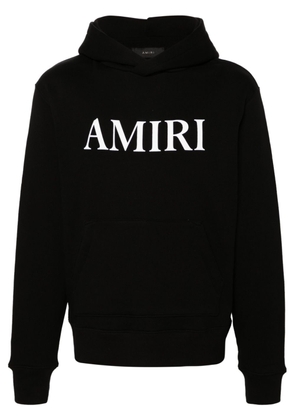 AMIRI logo-lettering cotton hoodie - Black