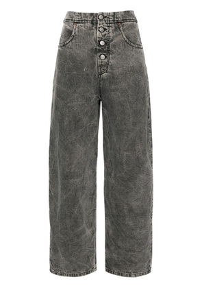 MM6 Maison Margiela high-rise cotton boyfriend jeans - Grey