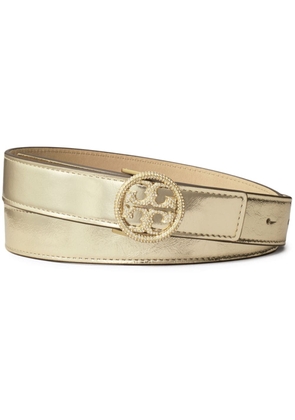 Tory Burch 1' Miller crystal-embellished belt - Gold