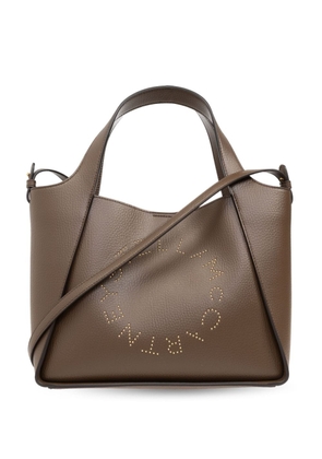 Stella McCartney logo-perforated faux-leather tote bag - Brown