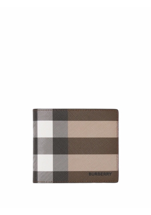 Burberry check logo wallet - Brown