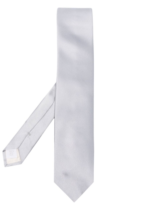 D4.0 pointed-tip silk tie - Grey