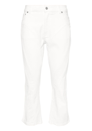Mugler high-rise cropped jeans - White