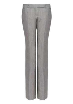 Alexander McQueen wool-mohair bootcut trousers - Grey