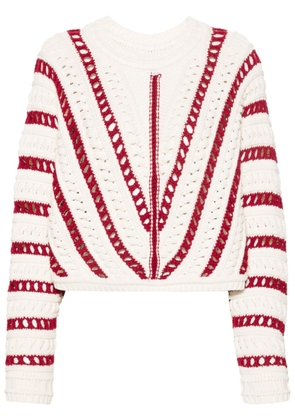 Ba&Sh Gardy chunky-knit striped jumper - Neutrals