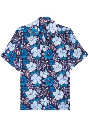Vilebrequin floral-print short-sleeve shirt - Blue