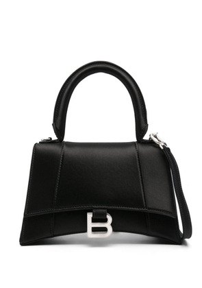 Balenciaga small Hourglass satin tote bag - Black