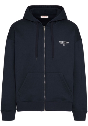 Valentino Garavani logo-print zip-up hoodie - Blue