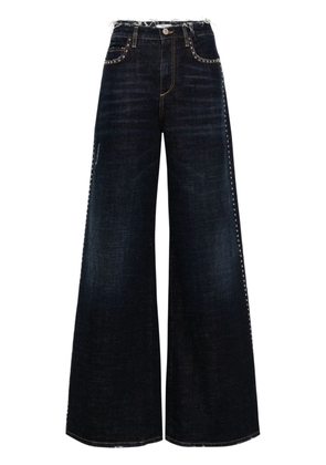 Dorothee Schumacher stud-embellished wide-leg jeans - Blue