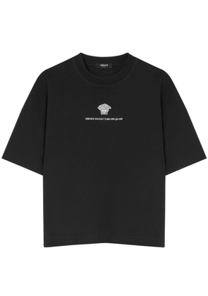 Versace Medusa Milano embroidered T-shirt - Black