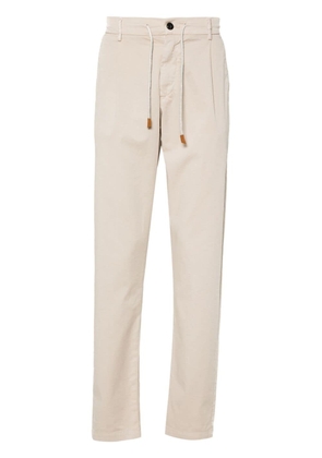 Eleventy drawstring-fastening tapered trousers - Neutrals