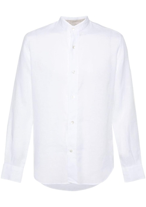 Eleventy slub-texture linen shirt - White