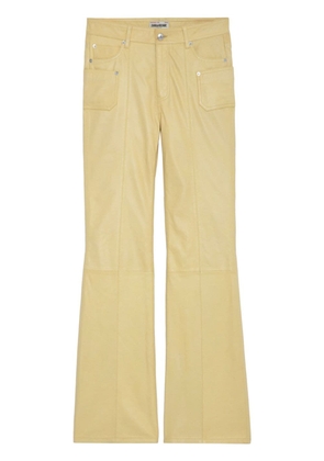 Zadig&Voltaire Elvir flared leather trousers - Yellow