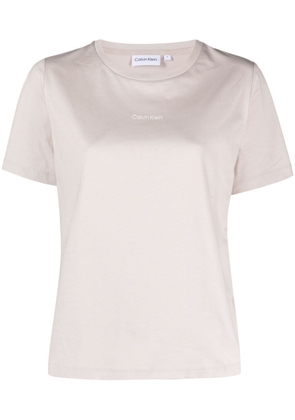 Calvin Klein Micro-logo cotton T-shirt - Neutrals
