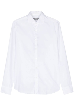 Canali cutaway-collar cotton shirt - White