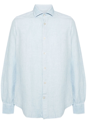 Eleventy slub-texture linen shirt - Blue