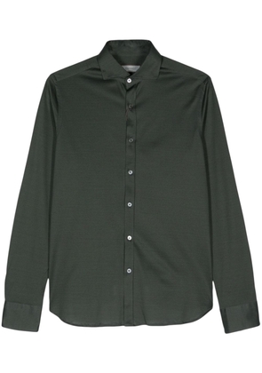 Canali cutaway-collar cotton shirt - Green