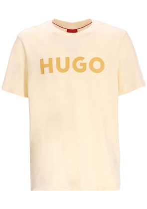 HUGO logo-print cotton T-shirt - Yellow