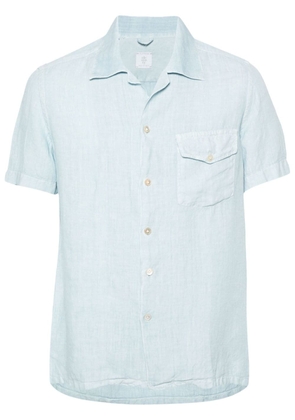 Eleventy short-sleeve linen shirt - Blue