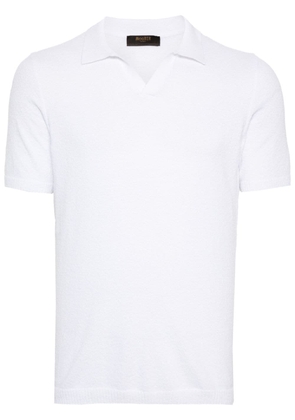 Moorer short-sleeve terrycloth polo shirt - White