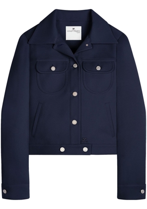 Courrèges Trucker button-fastening twill jacket - Blue