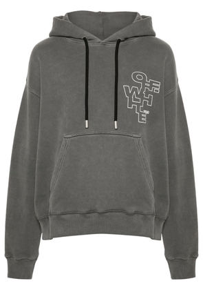 Off-White Arrows-motif cotton hoodie - Grey