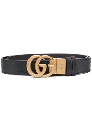 Gucci Double G buckle leather belt - Black