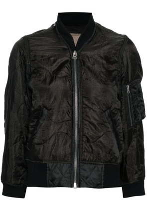 R13 Refurbished quilted bomber jacket - Black