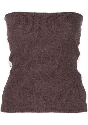 Woolrich x Daniëlle Cathari strapless knitted top - 703 BROWN