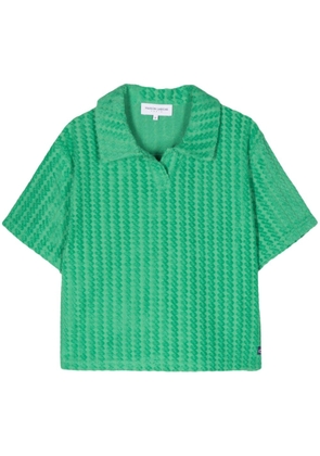 Maison Labiche terry-cloth cropped polo shirt - Green