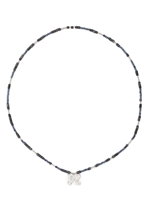 Palm Angels logo pendant beaded nacklace - Black
