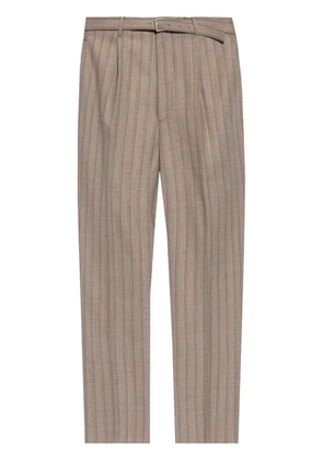 ETRO belted striped wool trousers - Neutrals