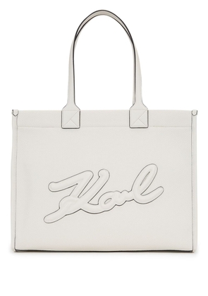 Karl Lagerfeld K/Skuare Grainy tote bag - White