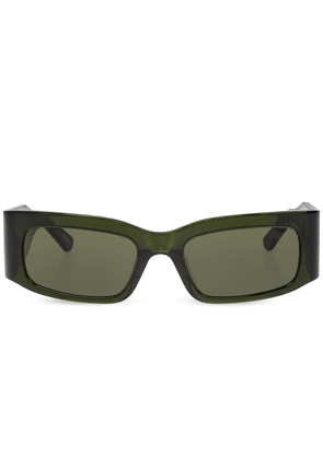 Balenciaga Eyewear logo-print rectangle-frame sunglasses - Black